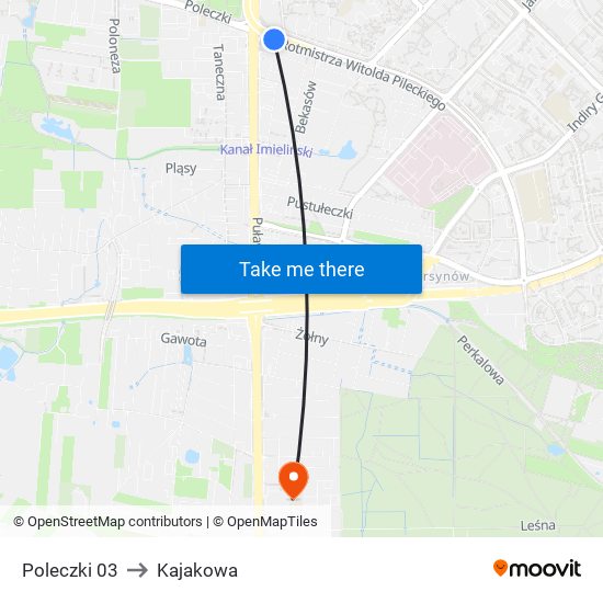 Poleczki 03 to Kajakowa map