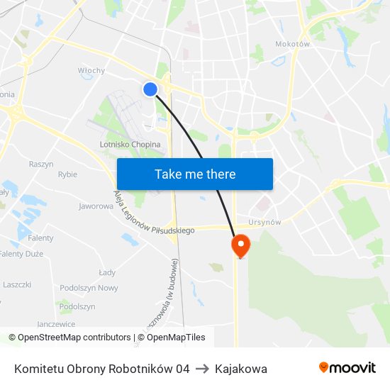 Komitetu Obrony Robotników 04 to Kajakowa map