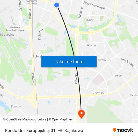 Rondo Unii Europejskiej to Kajakowa map