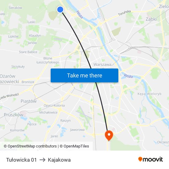 Tułowicka 01 to Kajakowa map