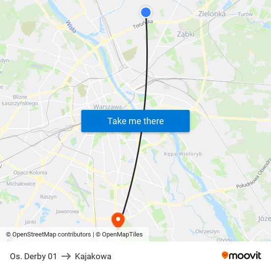 Os. Derby 01 to Kajakowa map