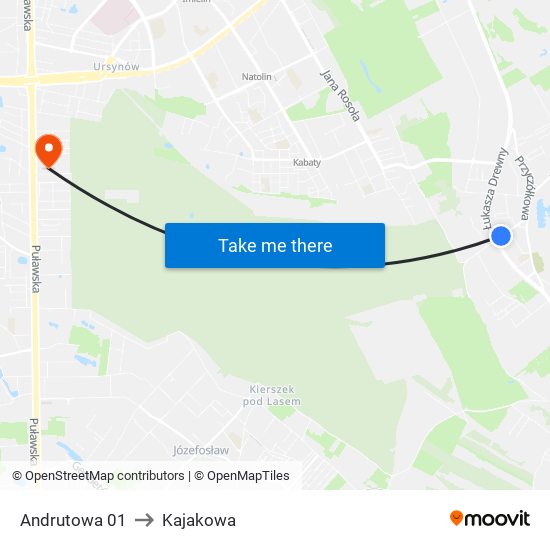 Andrutowa 01 to Kajakowa map