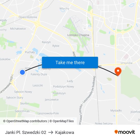 Janki Pl. Szwedzki 02 to Kajakowa map