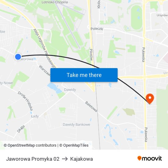 Jaworowa Promyka to Kajakowa map