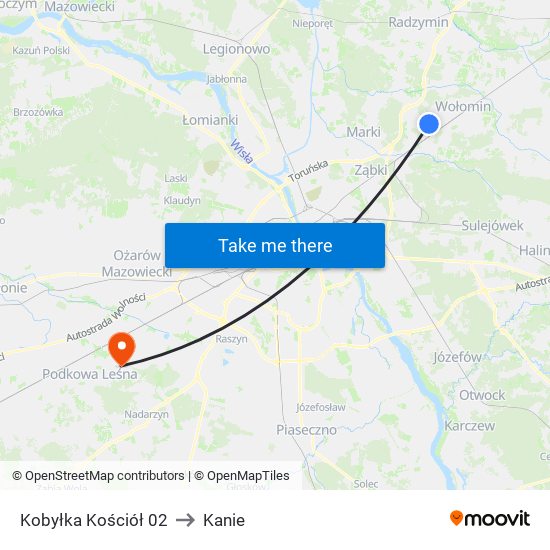 Kobyłka Kościół 02 to Kanie map