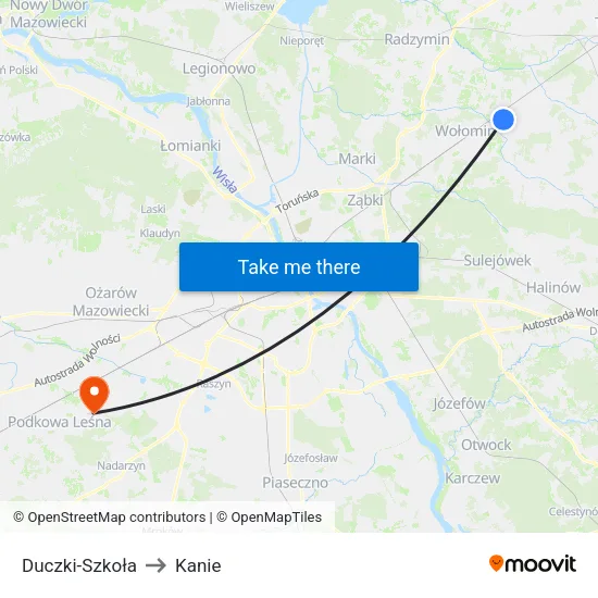 Duczki - Szkoła to Kanie map