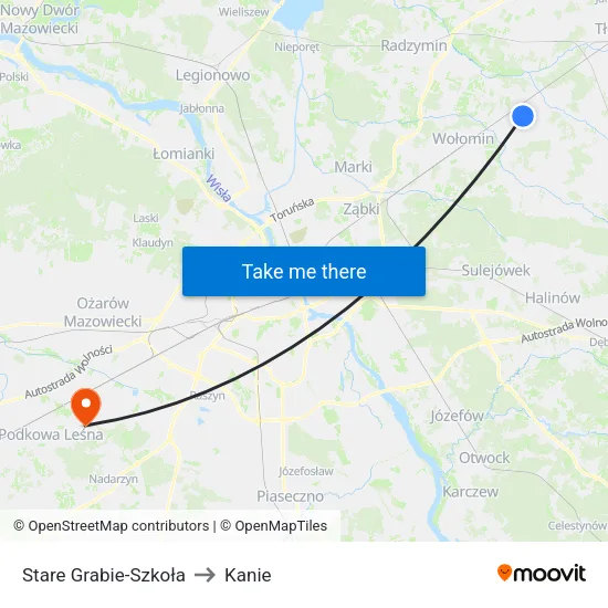 Stare Grabie - Szkoła to Kanie map