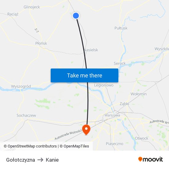 Gołotczyzna to Kanie map