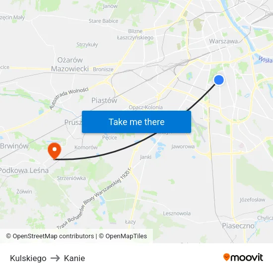 Kulskiego to Kanie map