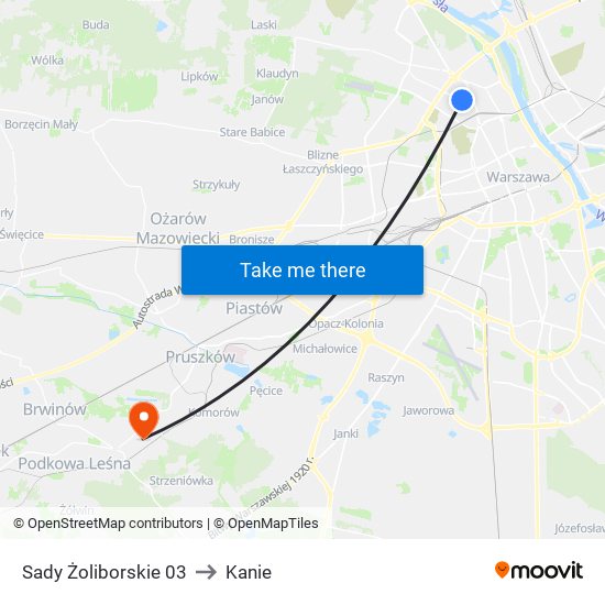 Sady Żoliborskie 03 to Kanie map