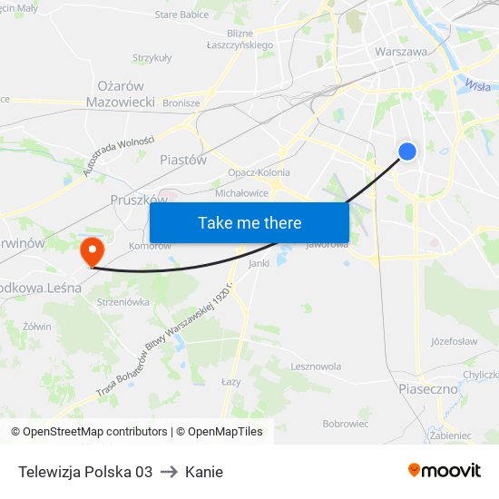 Telewizja Polska 03 to Kanie map