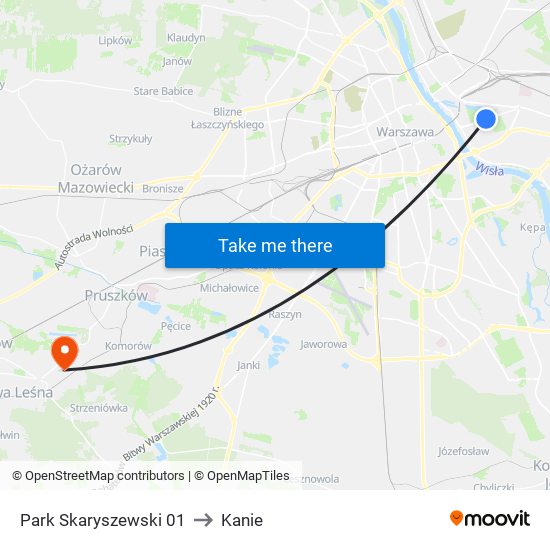 Park Skaryszewski 01 to Kanie map