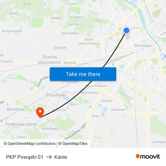 PKP Powązki 01 to Kanie map