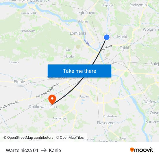 Warzelnicza 01 to Kanie map