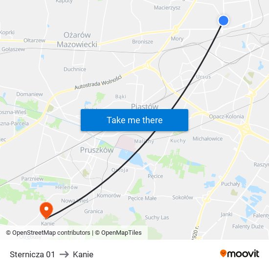 Sternicza 01 to Kanie map