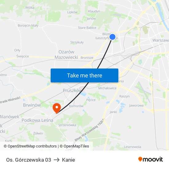 Os. Górczewska 03 to Kanie map