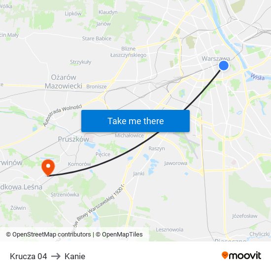 Krucza 04 to Kanie map