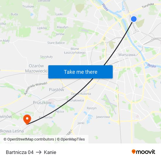 Bartnicza 04 to Kanie map