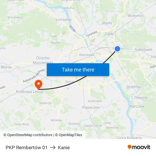 PKP Rembertów 01 to Kanie map