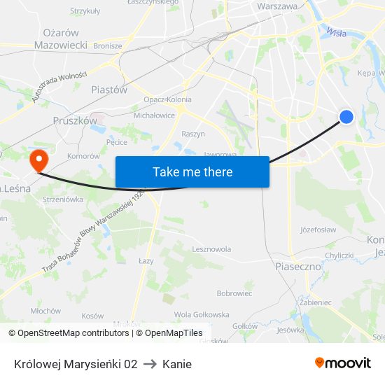 Królowej Marysieńki 02 to Kanie map