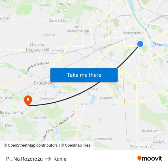 Pl. Na Rozdrożu to Kanie map