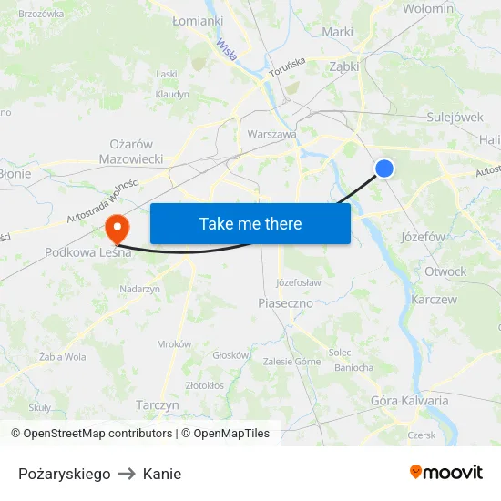 Pożaryskiego to Kanie map