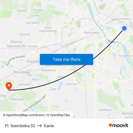 Pl. Szembeka 02 to Kanie map