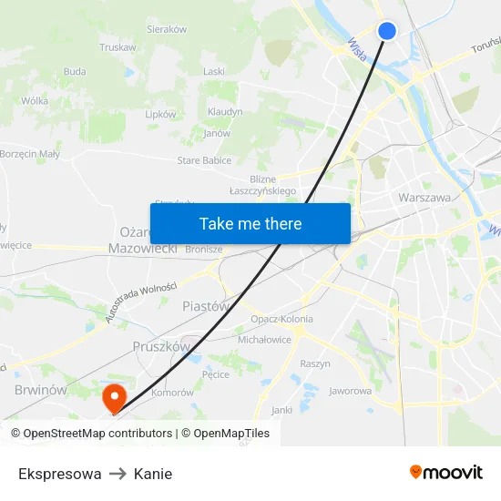 Ekspresowa to Kanie map