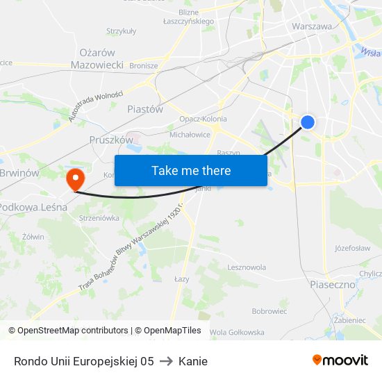 Rondo Unii Europejskiej 05 to Kanie map