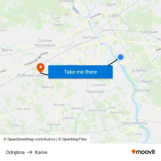 Odrębna to Kanie map