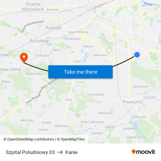 Szpital Południowy 03 to Kanie map