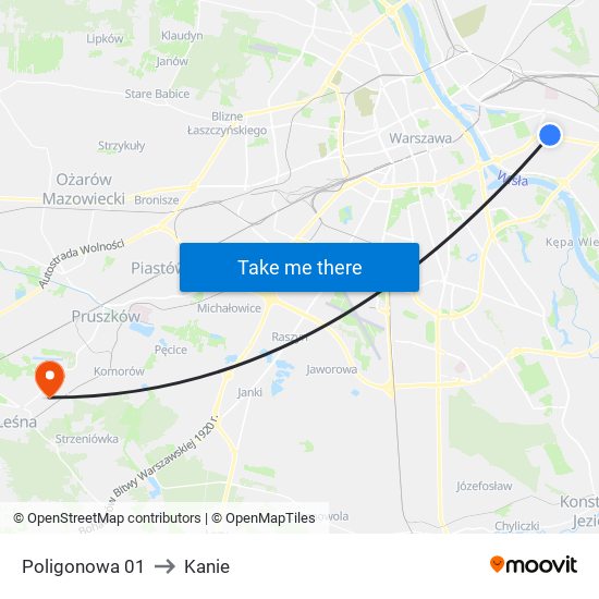 Poligonowa 01 to Kanie map