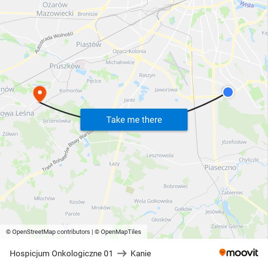 Hospicjum Onkologiczne to Kanie map