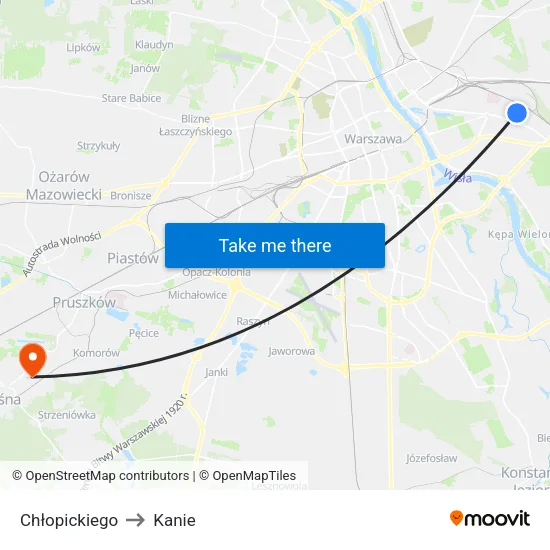 Chłopickiego to Kanie map