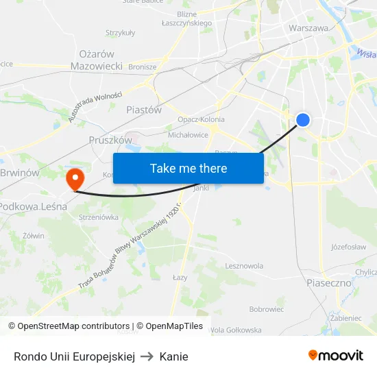 Rondo Unii Europejskiej to Kanie map