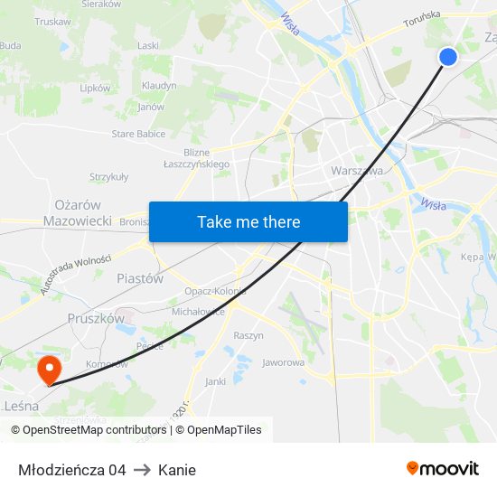 Młodzieńcza 04 to Kanie map