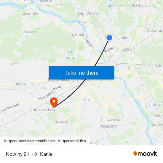 Nowiny 01 to Kanie map