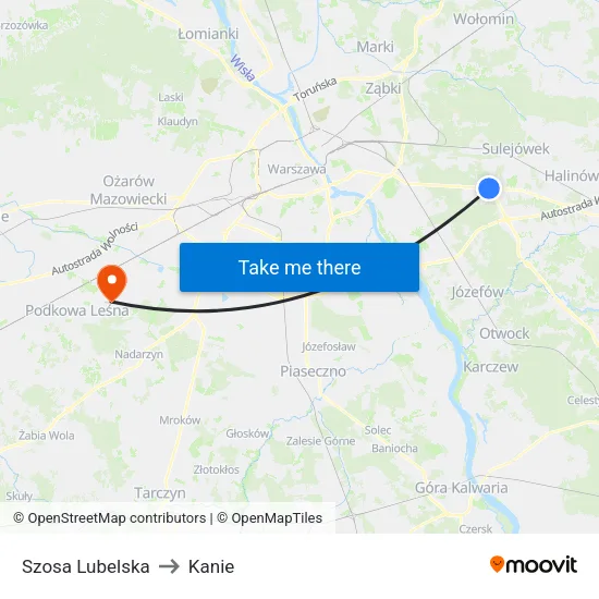 Szosa Lubelska to Kanie map