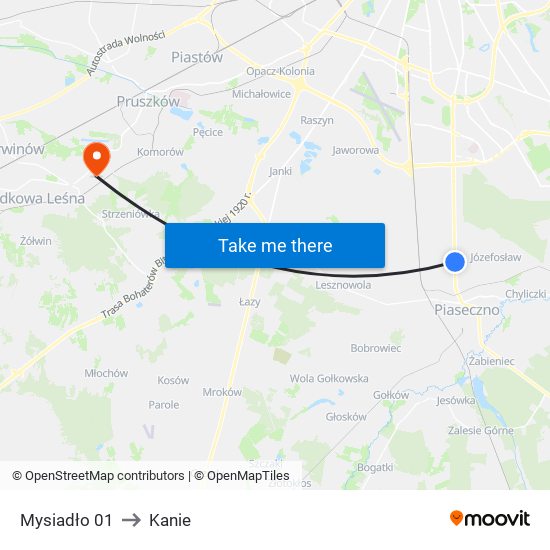 Mysiadło 01 to Kanie map