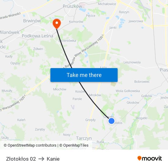 Złotokłos to Kanie map