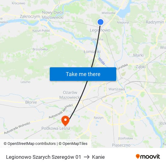 Legionowo Szarych Szeregów 01 to Kanie map