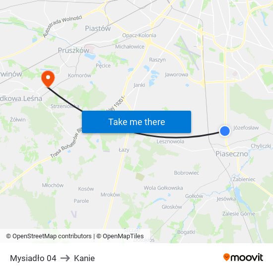 Mysiadło 04 to Kanie map