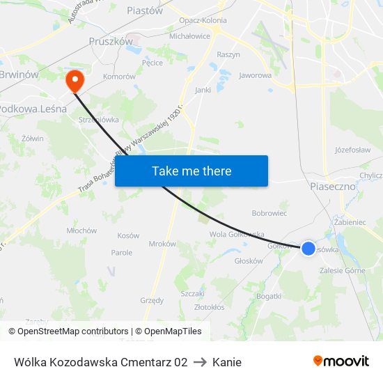 Wólka Kozodawska Cmentarz 02 to Kanie map