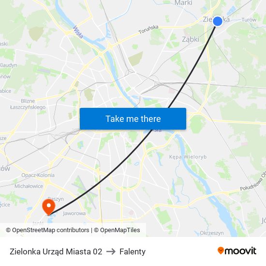 Zielonka Urząd Miasta 02 to Falenty map