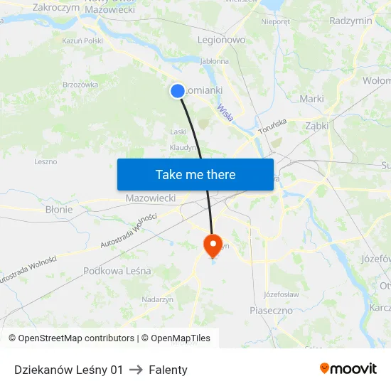 Dziekanów Leśny 01 to Falenty map