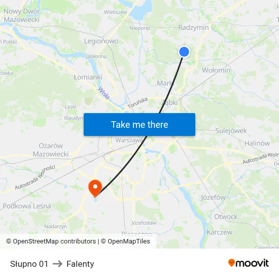 Słupno 01 to Falenty map