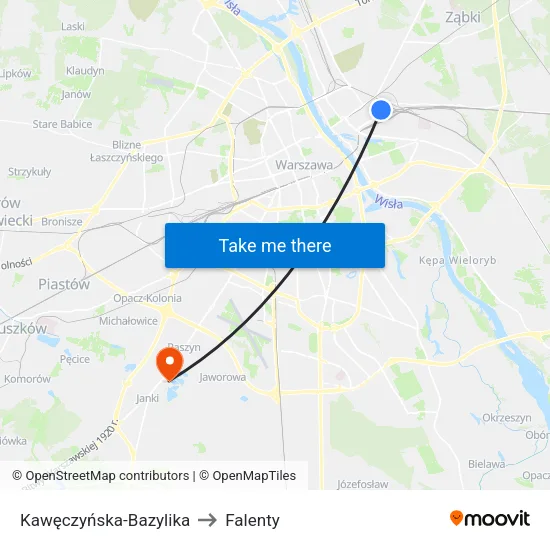 Kawęczyńska - Bazylika to Falenty map