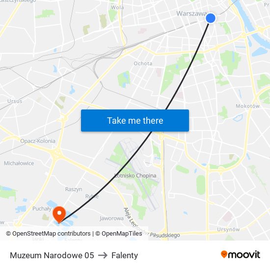 Muzeum Narodowe 05 to Falenty map