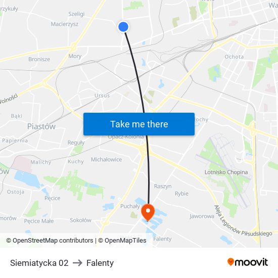 Siemiatycka 02 to Falenty map