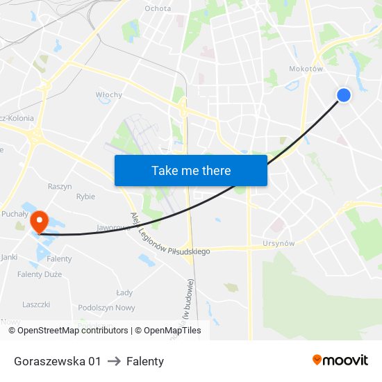 Goraszewska 01 to Falenty map